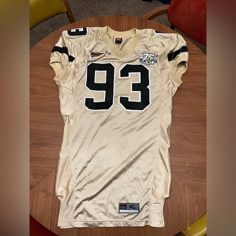 2008 Vanderbilt Commodores Nike Football Game Worn Jersey SEC 75th Anniversary